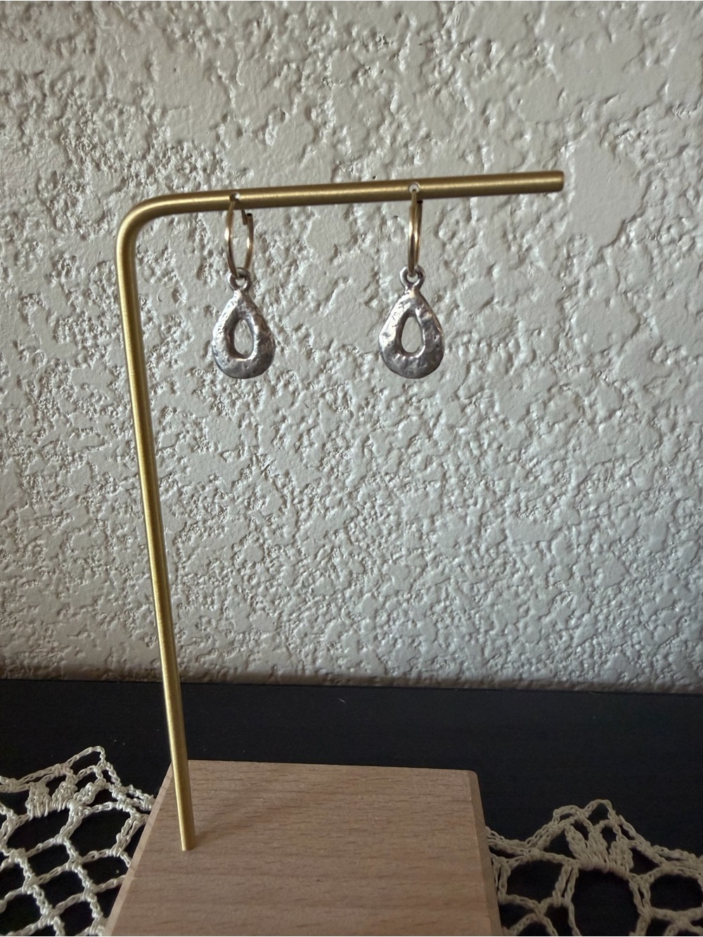 Lee Brevard Teardrop Old Money Endless Hoop Charm Earrings